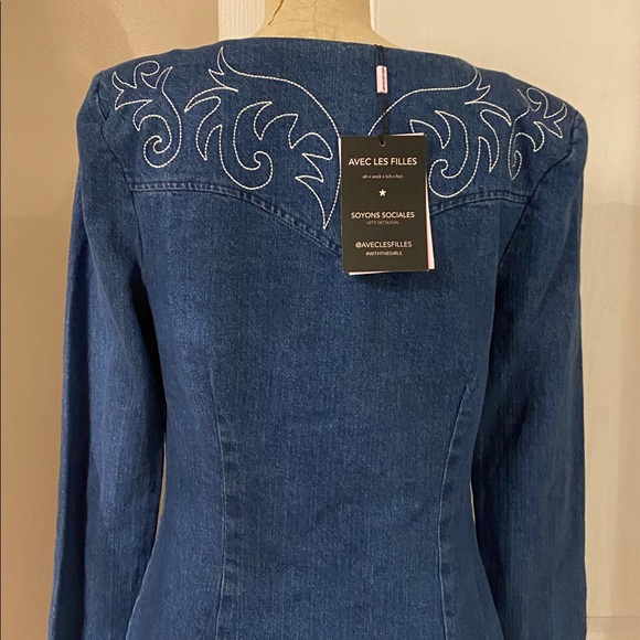 Avec Les Filles Classic Denim Jeans dress 6 - Picture 6 of 9
